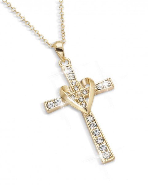 Halskette "Kreuz mit Diamant" AT_3006130_1