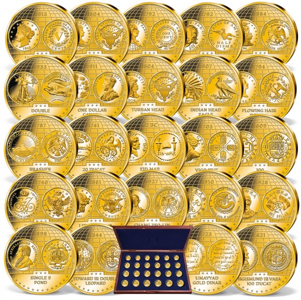 24er Komplett-Set "Die teuersten Münzen der Welt" AT_8324025_1